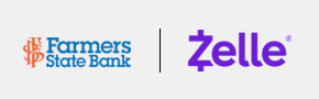 Bank and Zelle
Logos